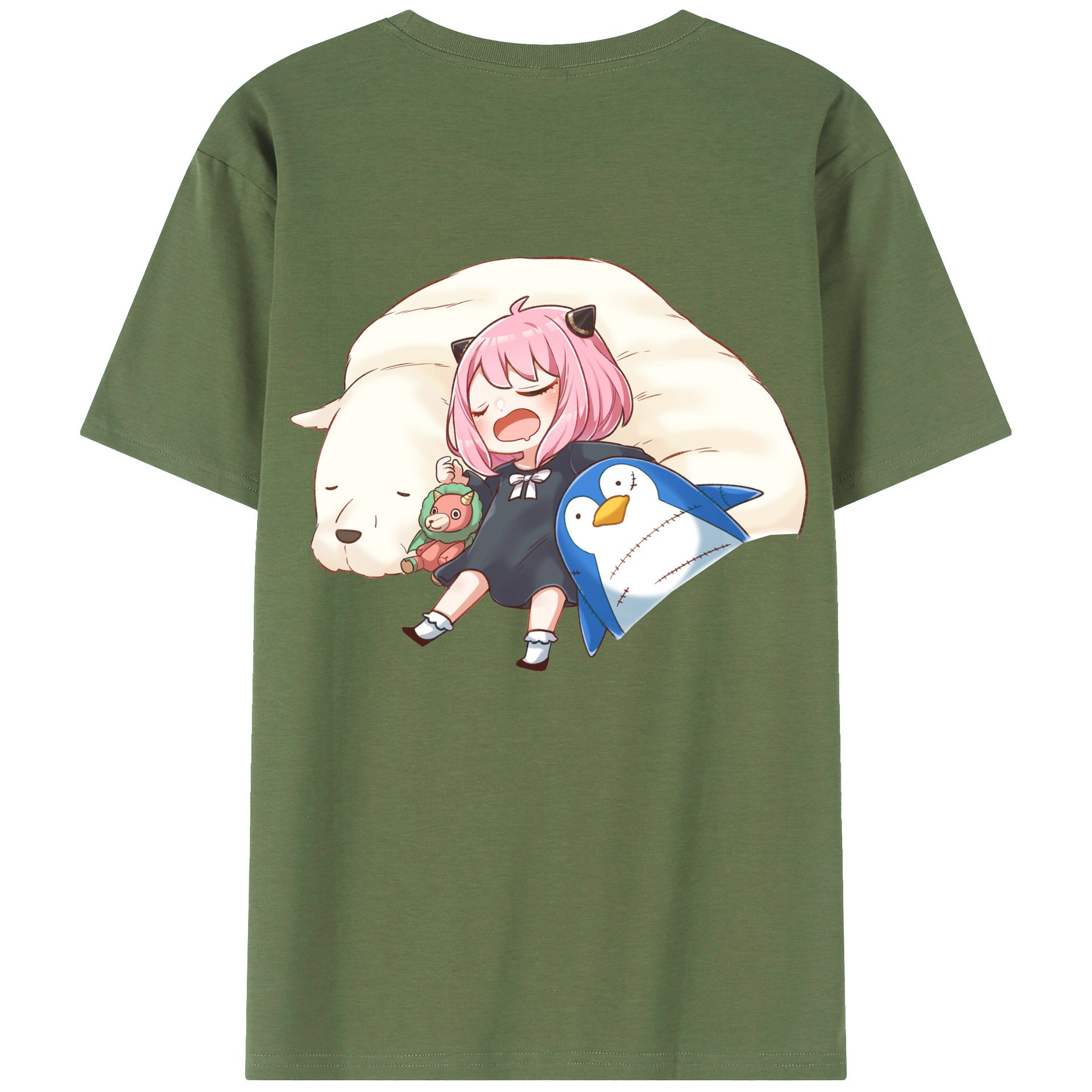 （画像用） SPY×FAMILY间谍家家酒 綿100％ メンズ半袖Tシャツ（バックプリント） 通気性
